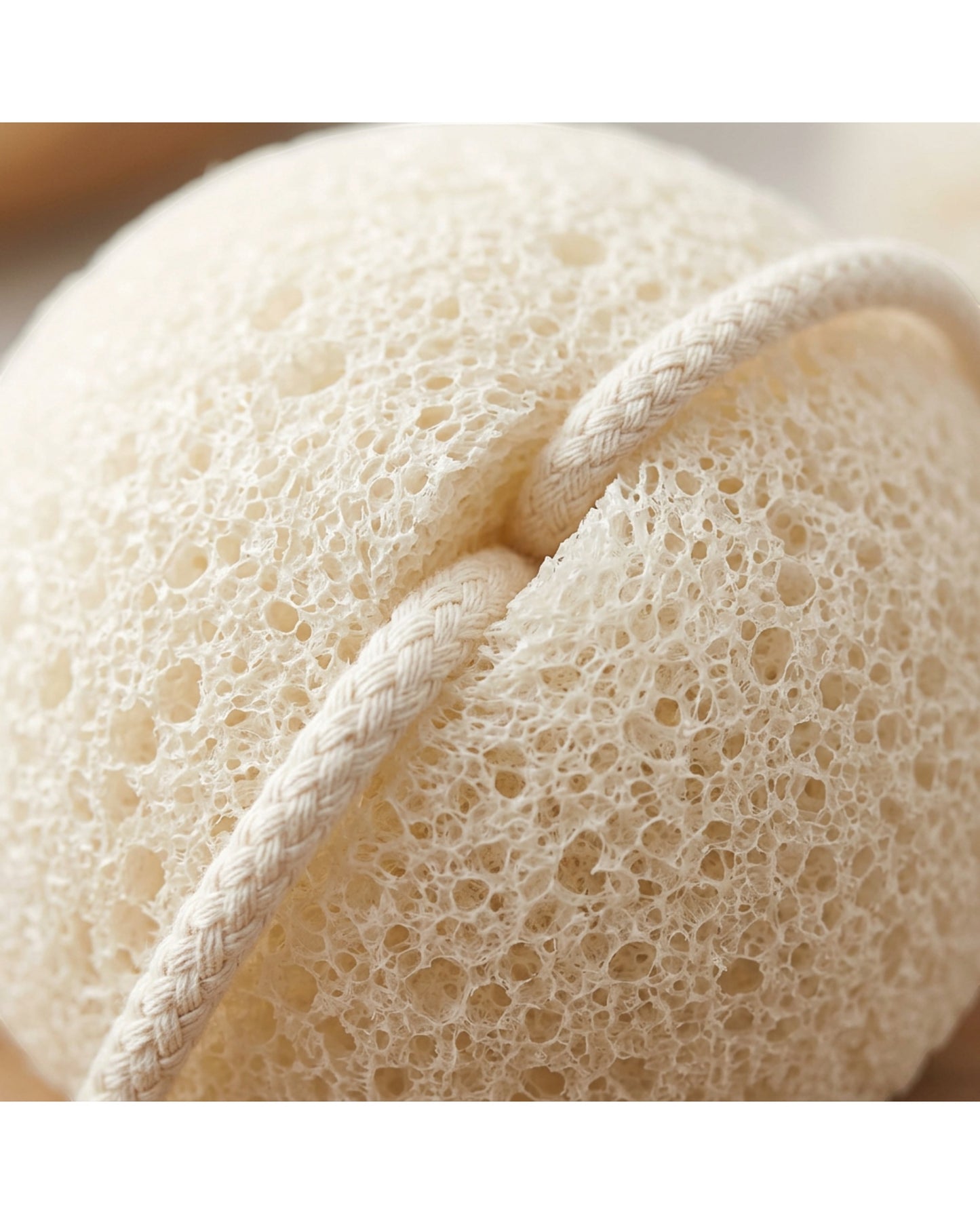 Hdkwv Porous Konjac Sponge Bath Ball Ivory - Detail view