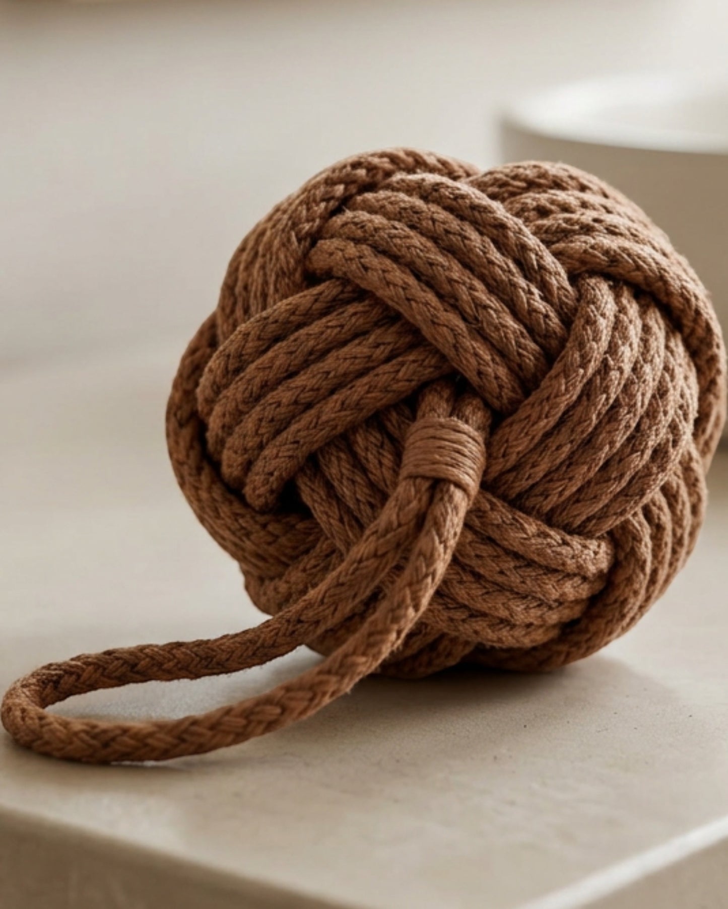 Hdkwv Braided Jute Cotton Knot Wash Ball Clay - Lifestyle view