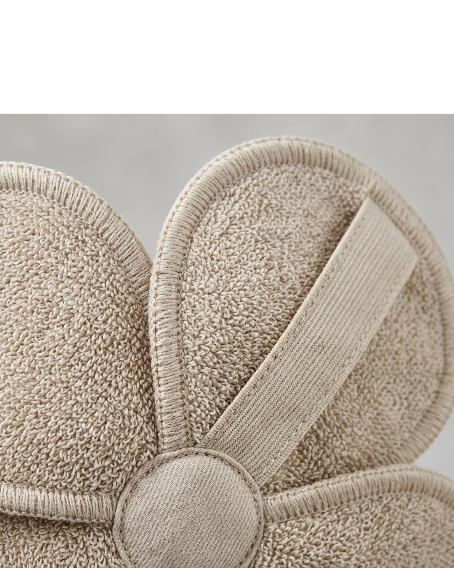 Hdkwv Cotton Terry Petal Wash Ball Oatmeal - Detail view