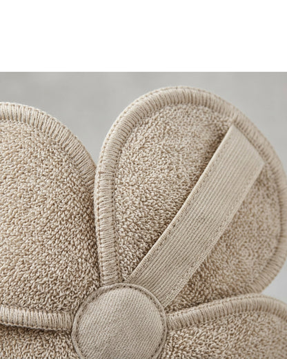 Hdkwv Cotton Terry Petal Wash Ball Oatmeal - Detail view
