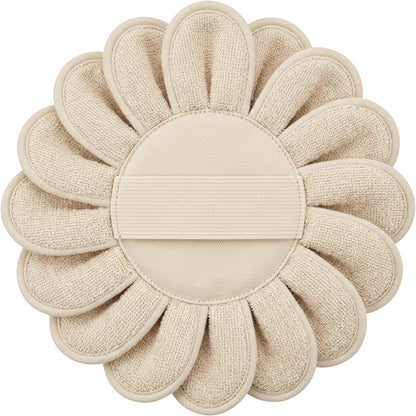 Hdkwv Cotton Terry Petal Wash Ball Oatmeal - Product view