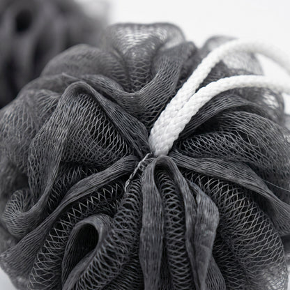 Hdkwv Dual Texture Bath Pouf Charcoal 2 Pack