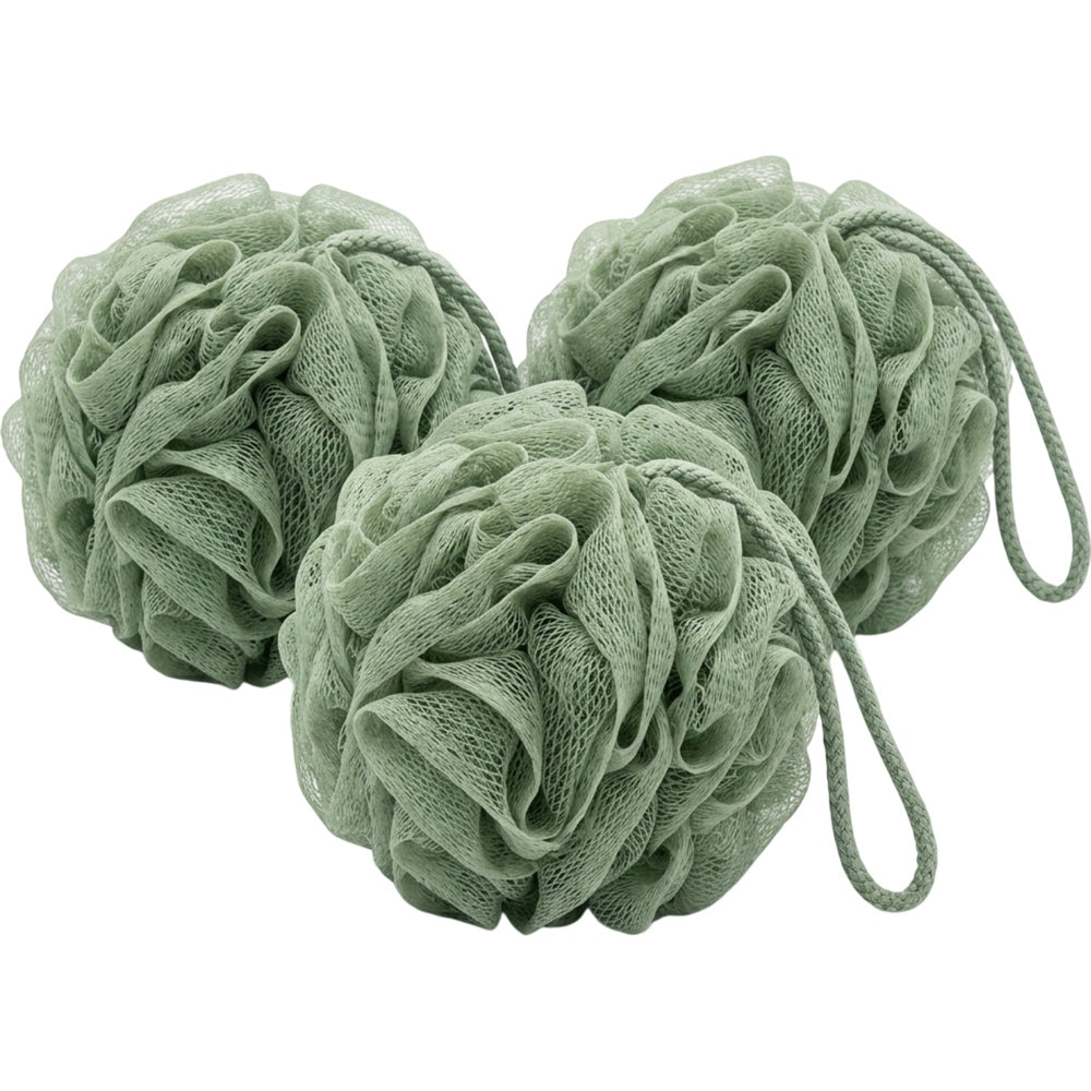 Hdkwv Exfoliating Shower Pouf Sage 3 Pack
